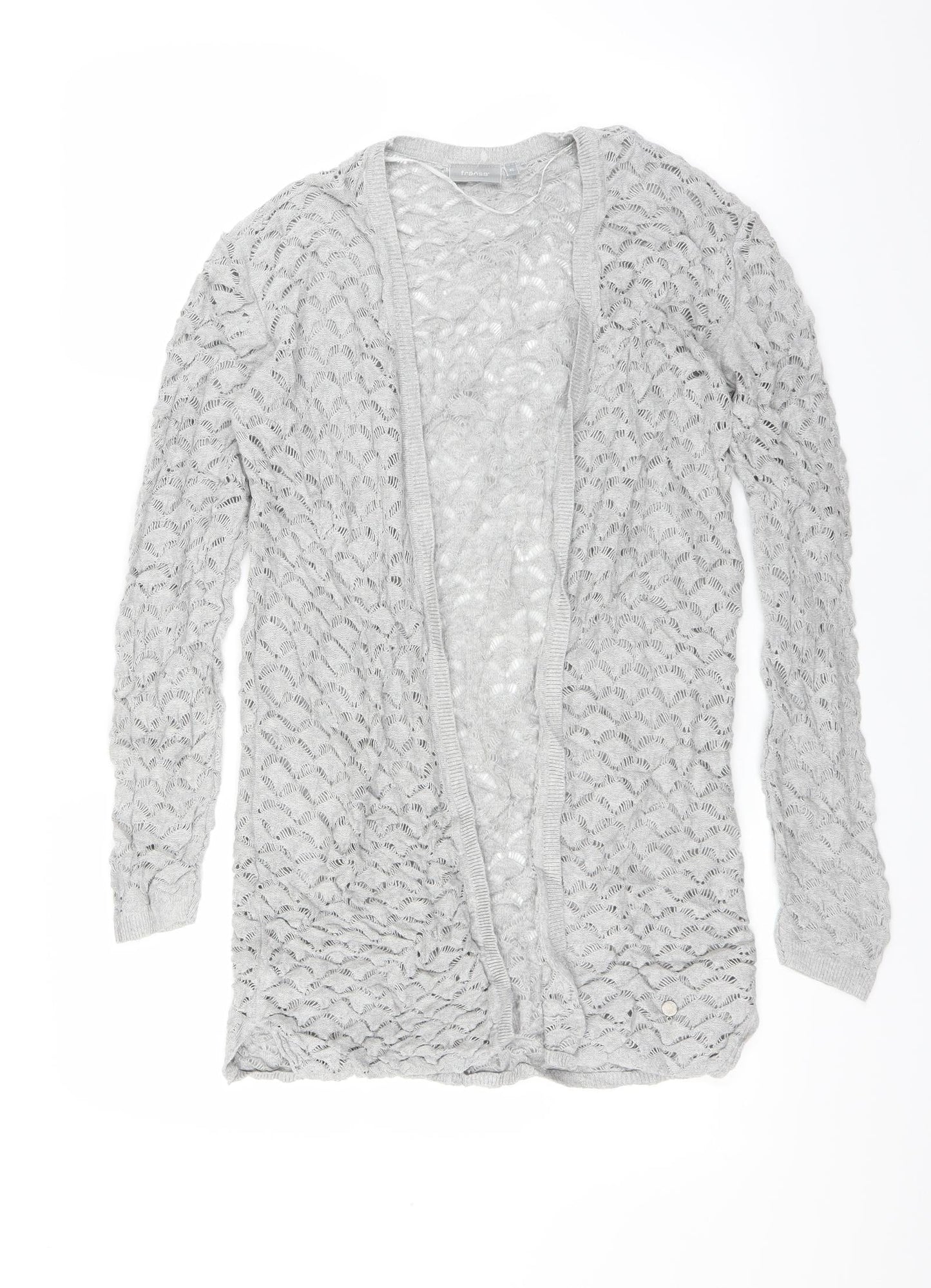 fransa Womens Grey   Cardigan Jumper Size XS