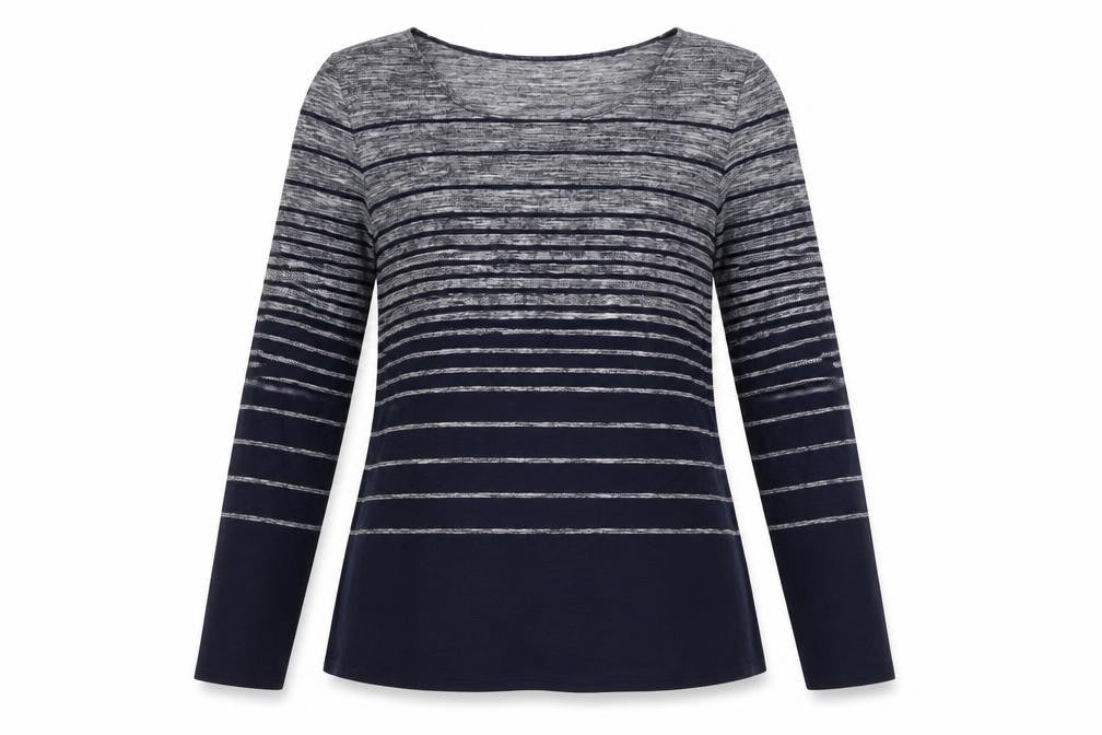 Max Studio Womens Blue Striped  Pullover Jumper Size L