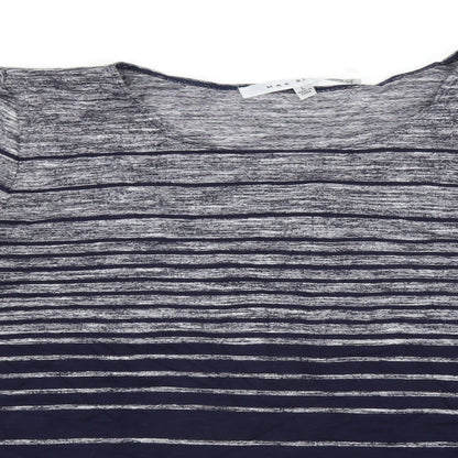 Max Studio Womens Blue Striped  Pullover Jumper Size L