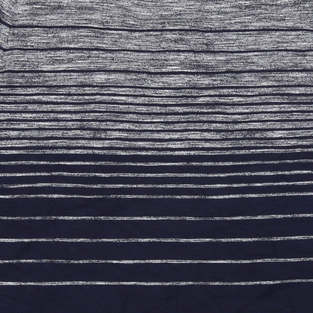 Max Studio Womens Blue Striped  Pullover Jumper Size L
