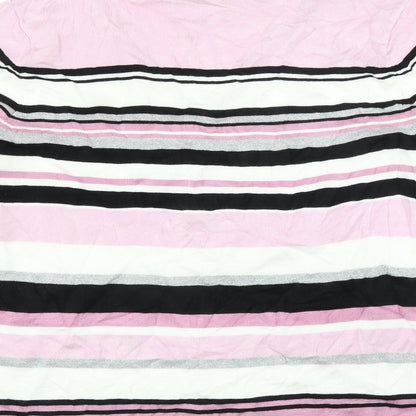 M&Co Womens Pink Striped  Pullover Jumper Size 18