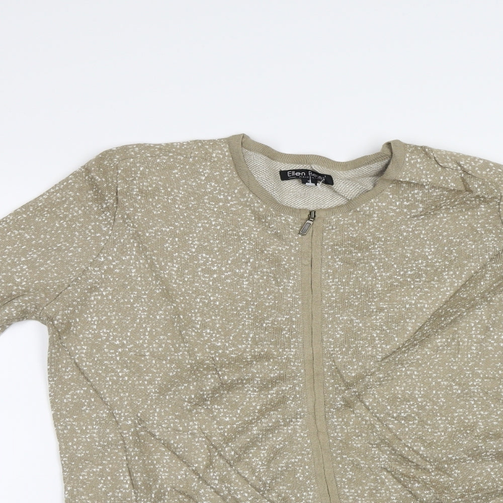 Ellen Reyes Womens Brown Polka Dot  Cardigan Jumper Size S