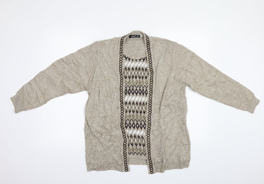 Envy Womens Brown Geometric  Pullover Jumper Size M  - Size S-M