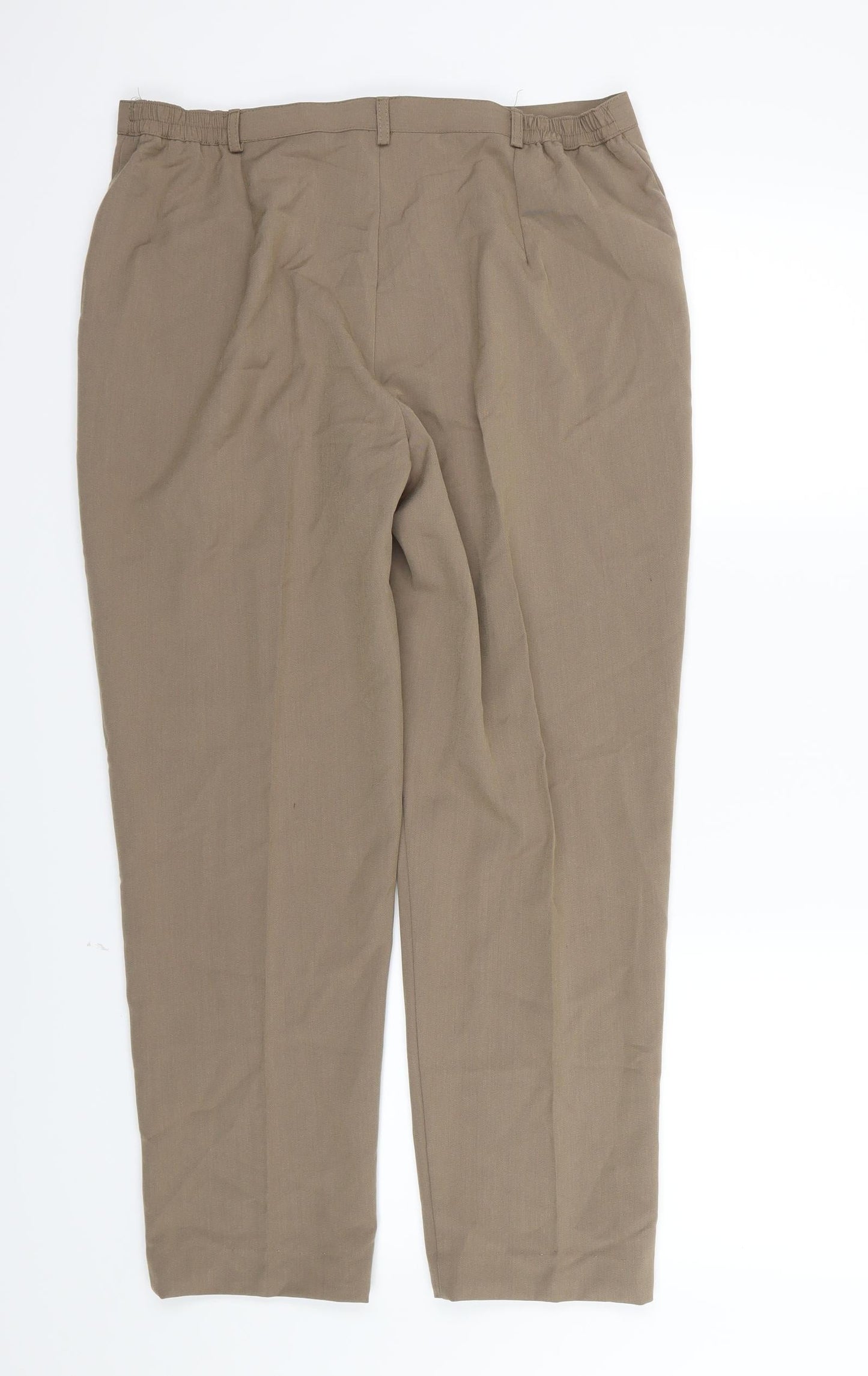 BASSINI Womens Brown  Rayon Trousers  Size 16 L26 in