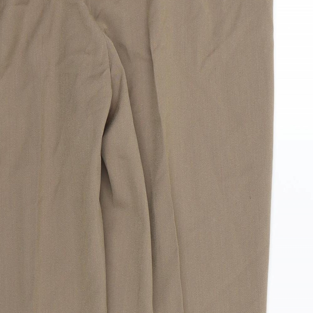 BASSINI Womens Brown  Rayon Trousers  Size 16 L26 in