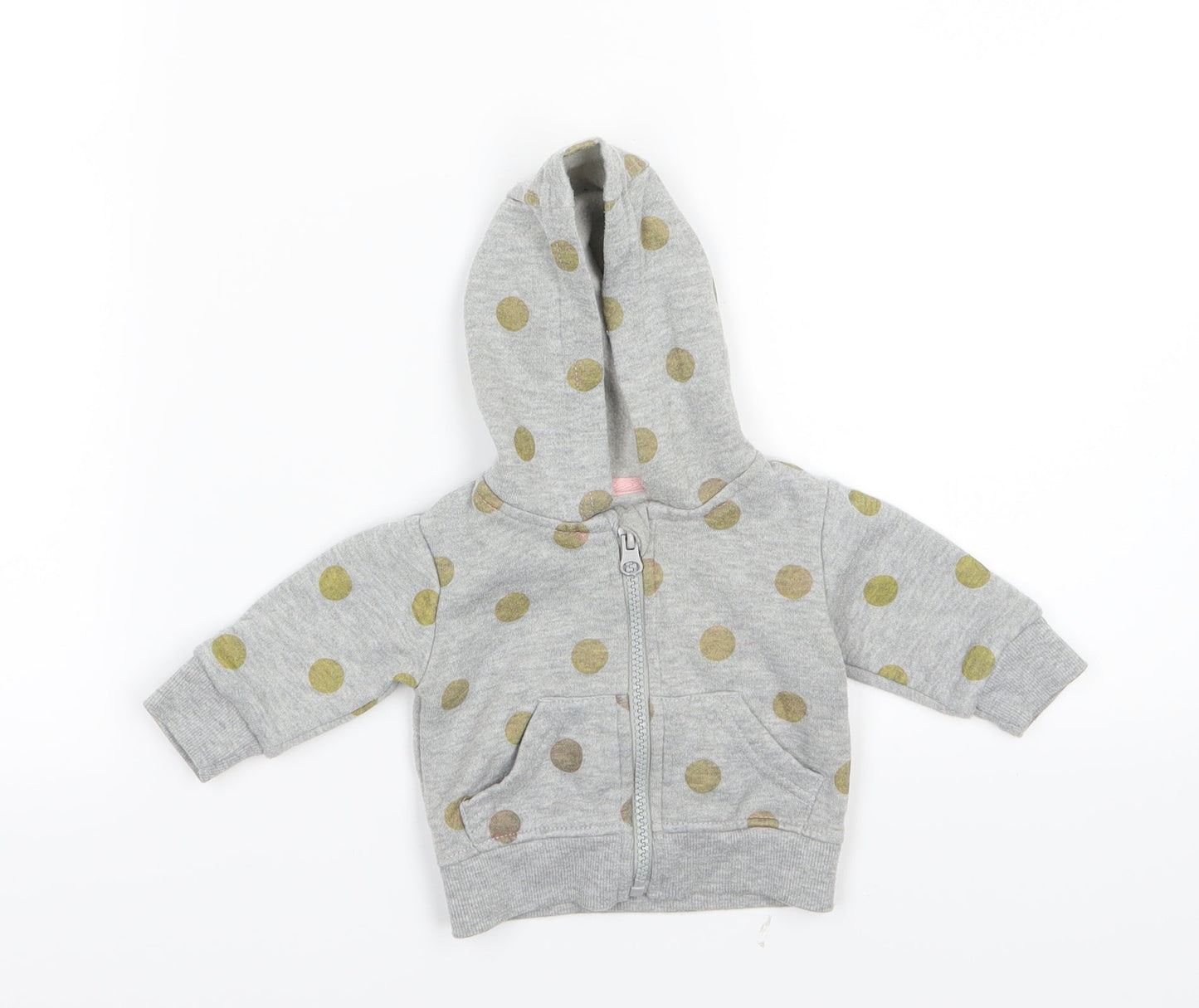 Primark Girls Grey Polka Dot Jersey Jacket  Size 0-3 Months