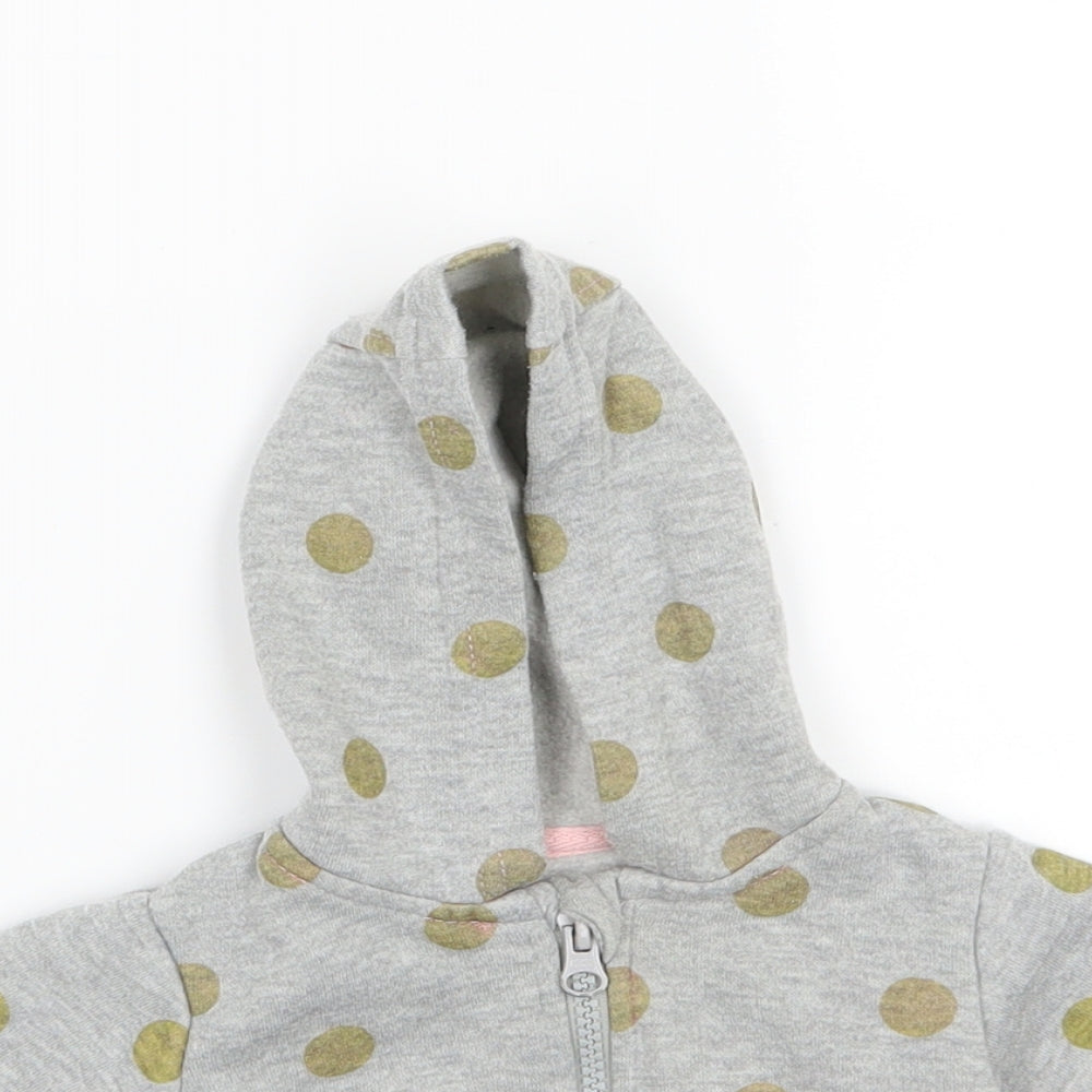 Primark Girls Grey Polka Dot Jersey Jacket  Size 0-3 Months