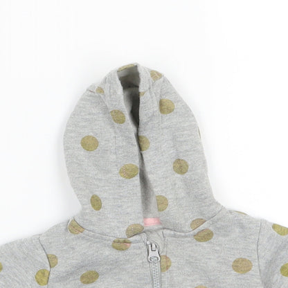 Primark Girls Grey Polka Dot Jersey Jacket  Size 0-3 Months
