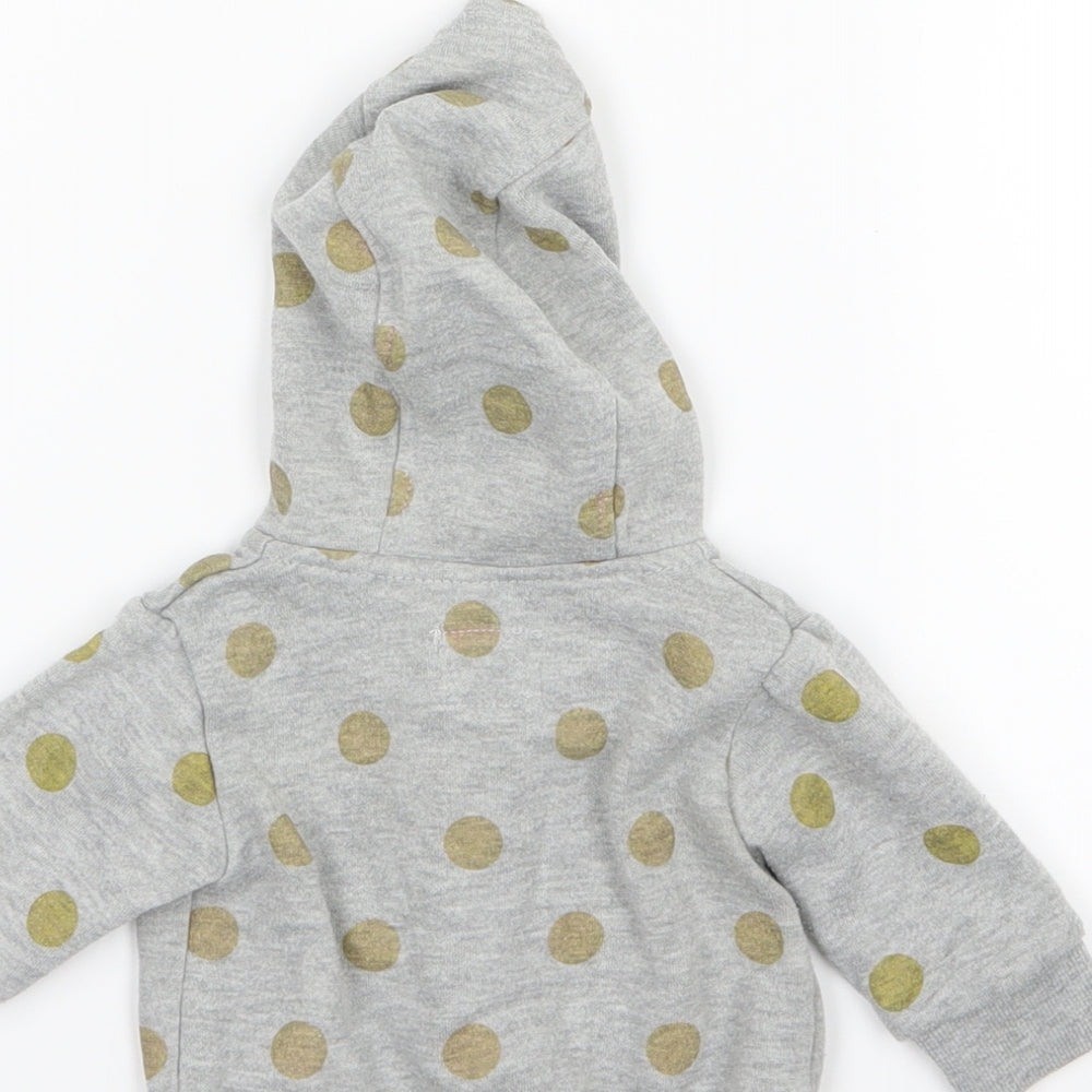 Primark Girls Grey Polka Dot Jersey Jacket  Size 0-3 Months