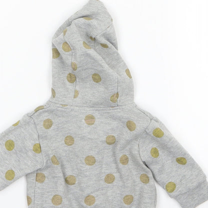 Primark Girls Grey Polka Dot Jersey Jacket  Size 0-3 Months