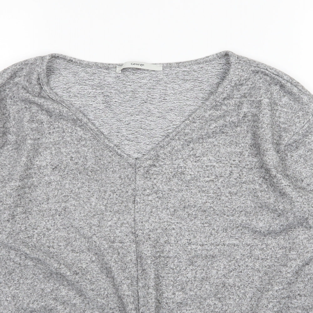 George Womens Grey  Knit Pullover Jumper Size S