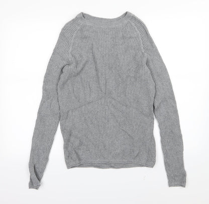 Primark Mens Grey  Knit Pullover Jumper Size XS