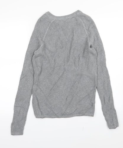 Primark Mens Grey  Knit Pullover Jumper Size XS