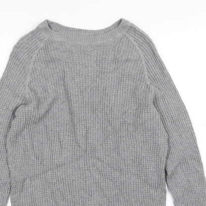 Primark Mens Grey  Knit Pullover Jumper Size XS