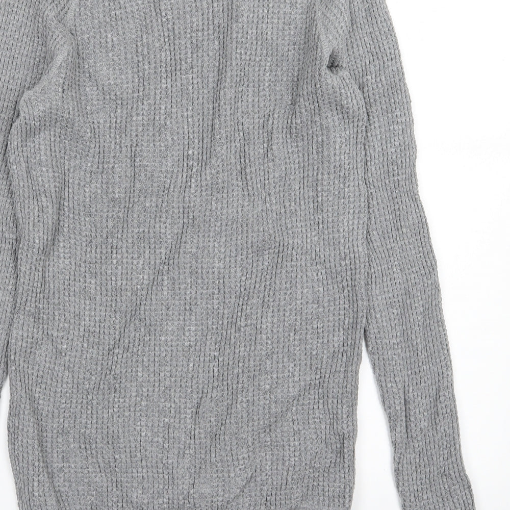 Primark Mens Grey  Knit Pullover Jumper Size XS