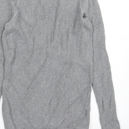 Primark Mens Grey  Knit Pullover Jumper Size XS