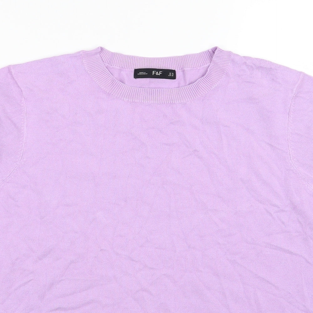 F&F Womens Purple  Knit Pullover Jumper Size 18