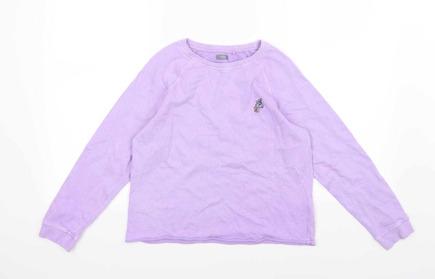 NEXT Girls Purple  Jersey Pullover Sweatshirt Size 11 Years  - Unicorn