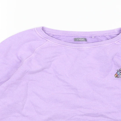NEXT Girls Purple  Jersey Pullover Sweatshirt Size 11 Years  - Unicorn