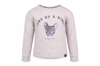 River Island Girls Pink  Jersey Pullover Sweatshirt Size 4-5 Years  - Pug