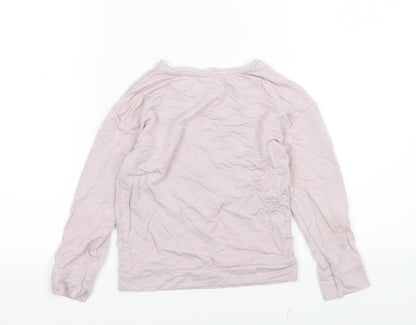 River Island Girls Pink  Jersey Pullover Sweatshirt Size 4-5 Years  - Pug