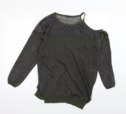 Next Womens Green  Knit Pullover Jumper Size 18