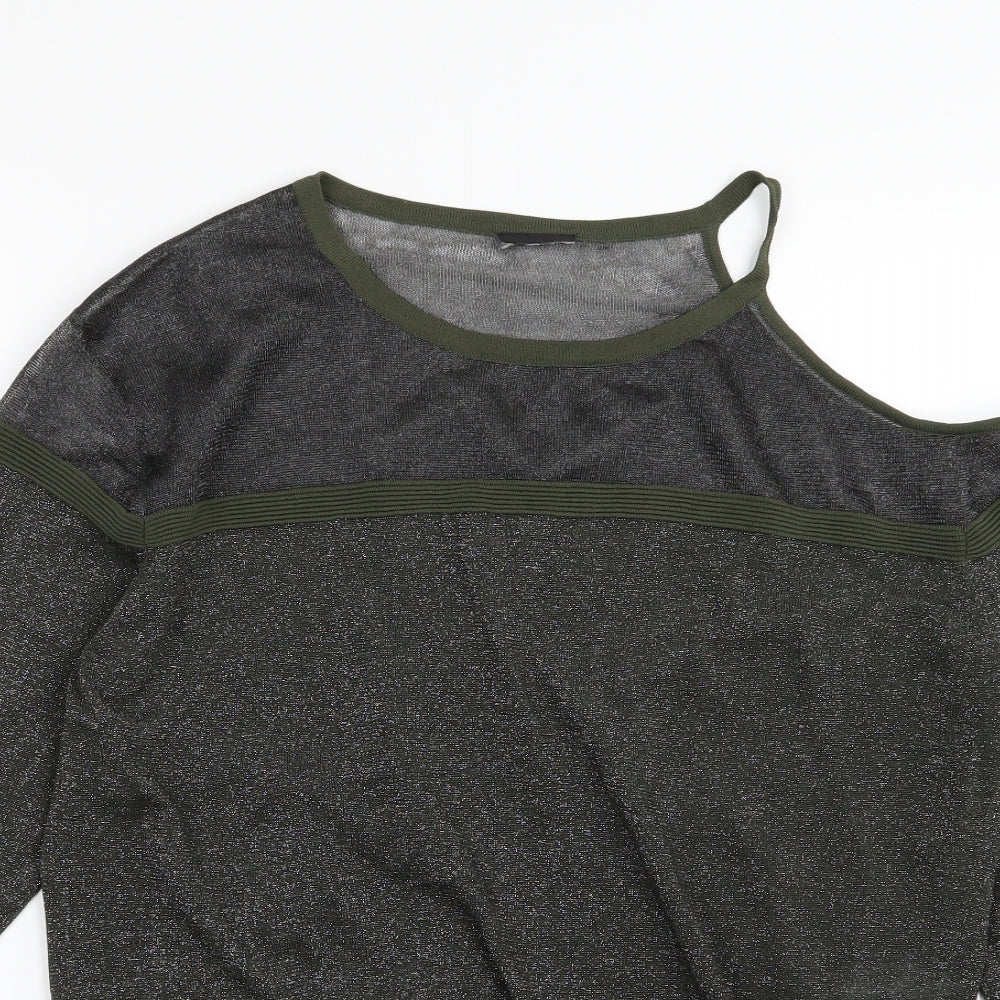 Next Womens Green  Knit Pullover Jumper Size 18
