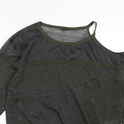 Next Womens Green  Knit Pullover Jumper Size 18