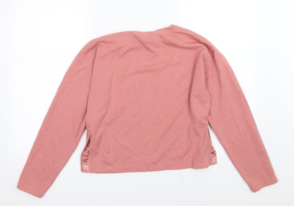 F&F Womens Pink  Jersey Pullover Sweatshirt Size S  - Gym Chic
