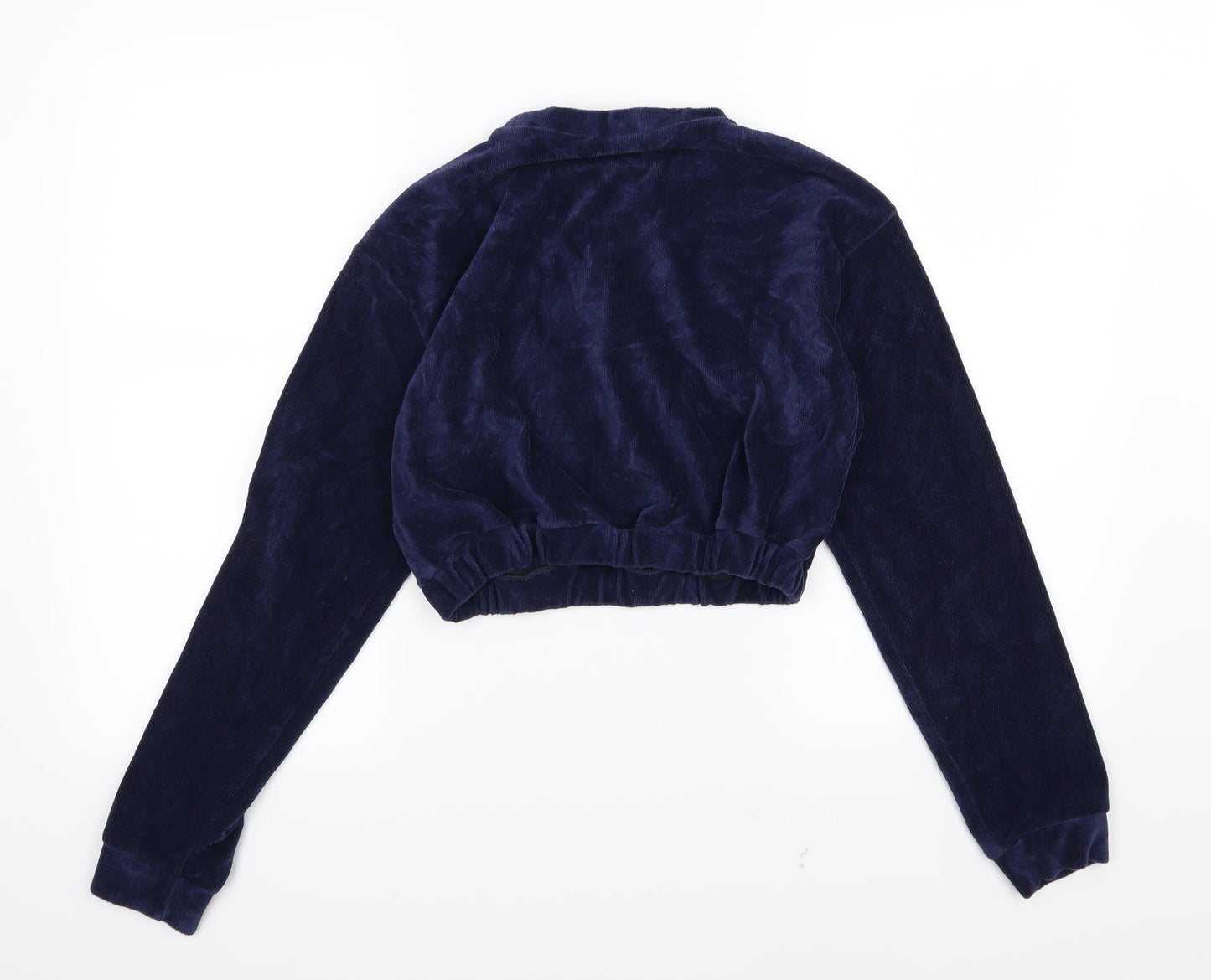 Evra Womens Blue  Corduroy Pullover Sweatshirt Size L