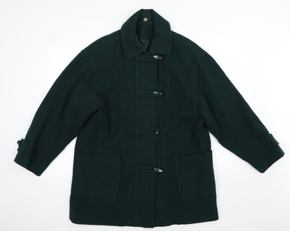 Womens UK Size 12 Preworn Green Overcoat