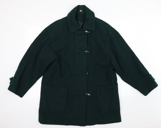 Womens UK Size 12 Preworn Green Overcoat
