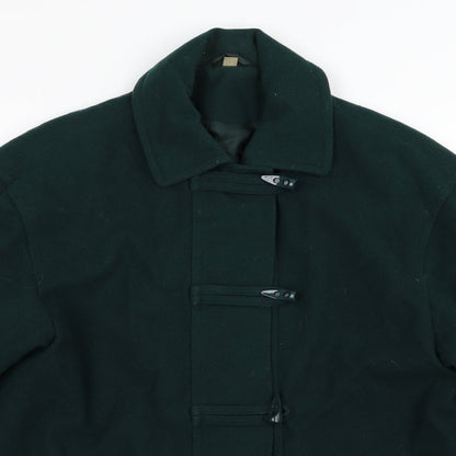 Womens UK Size 12 Preworn Green Overcoat
