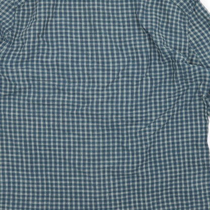 Mens UK Size M Label Lab Blue  Button-Up Long Sleeve Casual Shirt