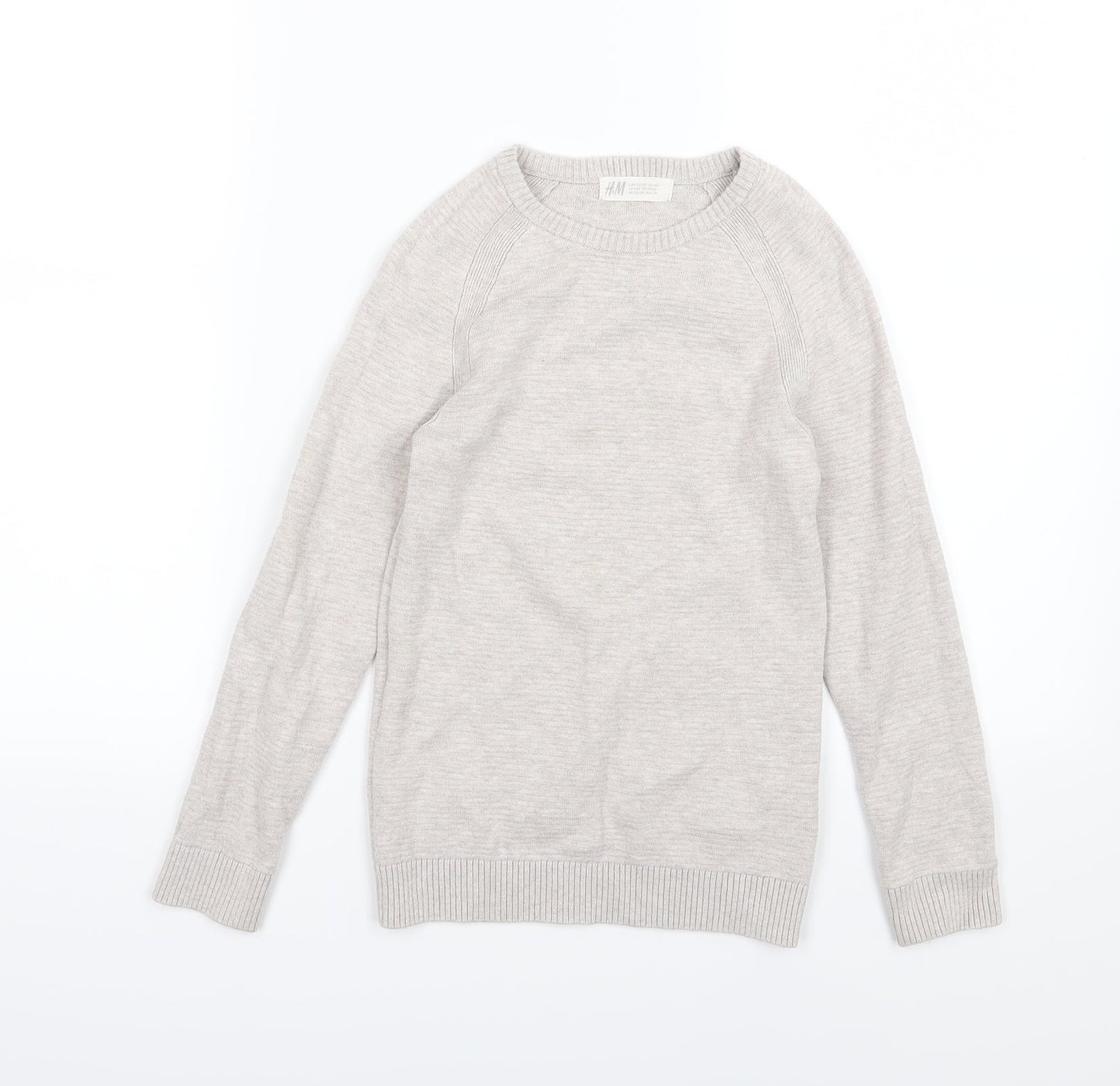 H&M Girls Beige  Knit Pullover Jumper Size 6-7 Years