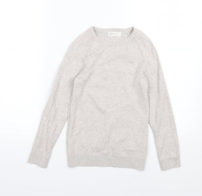 H&M Girls Beige  Knit Pullover Jumper Size 6-7 Years