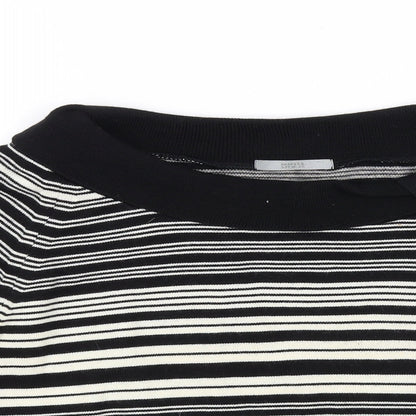 Marks & Spencer Womens Black Striped  Pullover Jumper Size 16