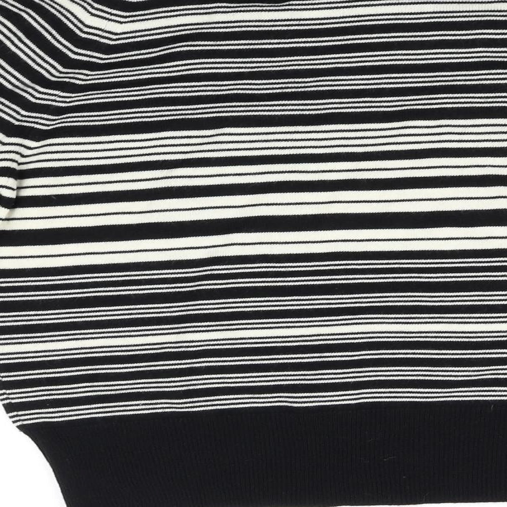 Marks & Spencer Womens Black Striped  Pullover Jumper Size 16