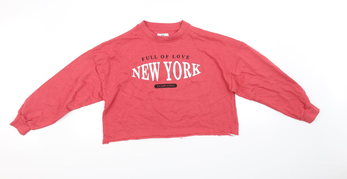 Pull&Bear Womens Pink   Pullover Jumper Size M