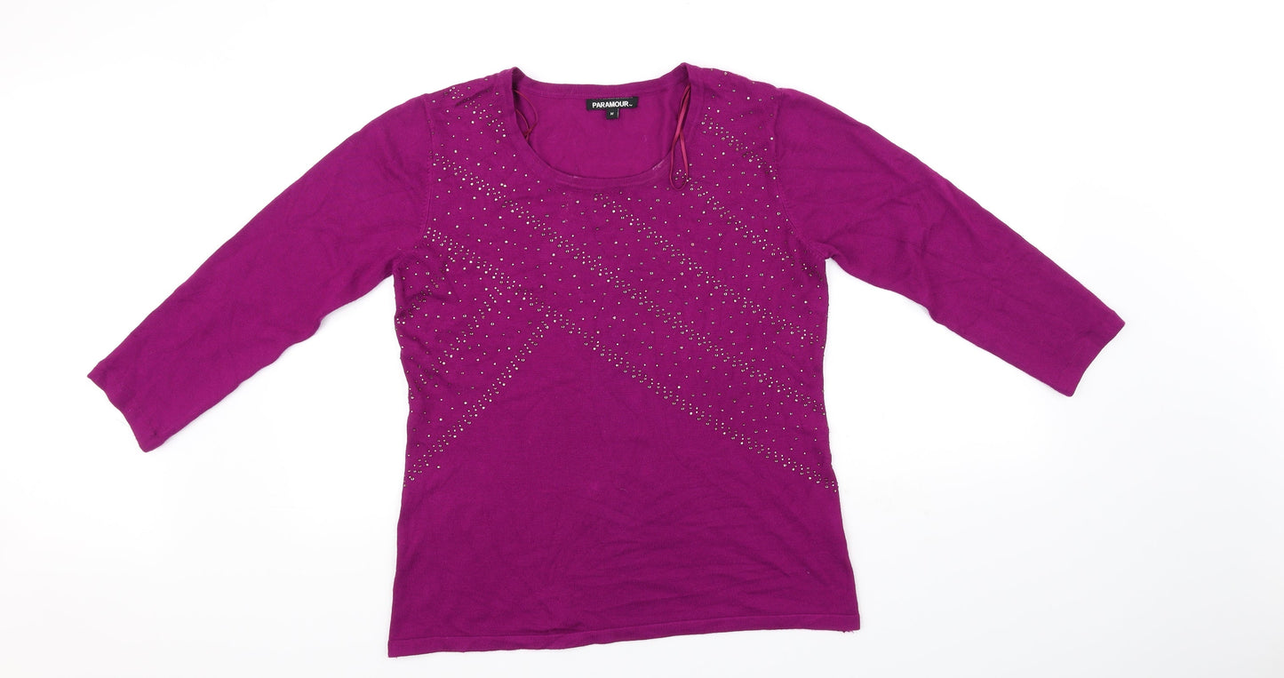 paramour Womens Purple   Pullover Jumper Size M