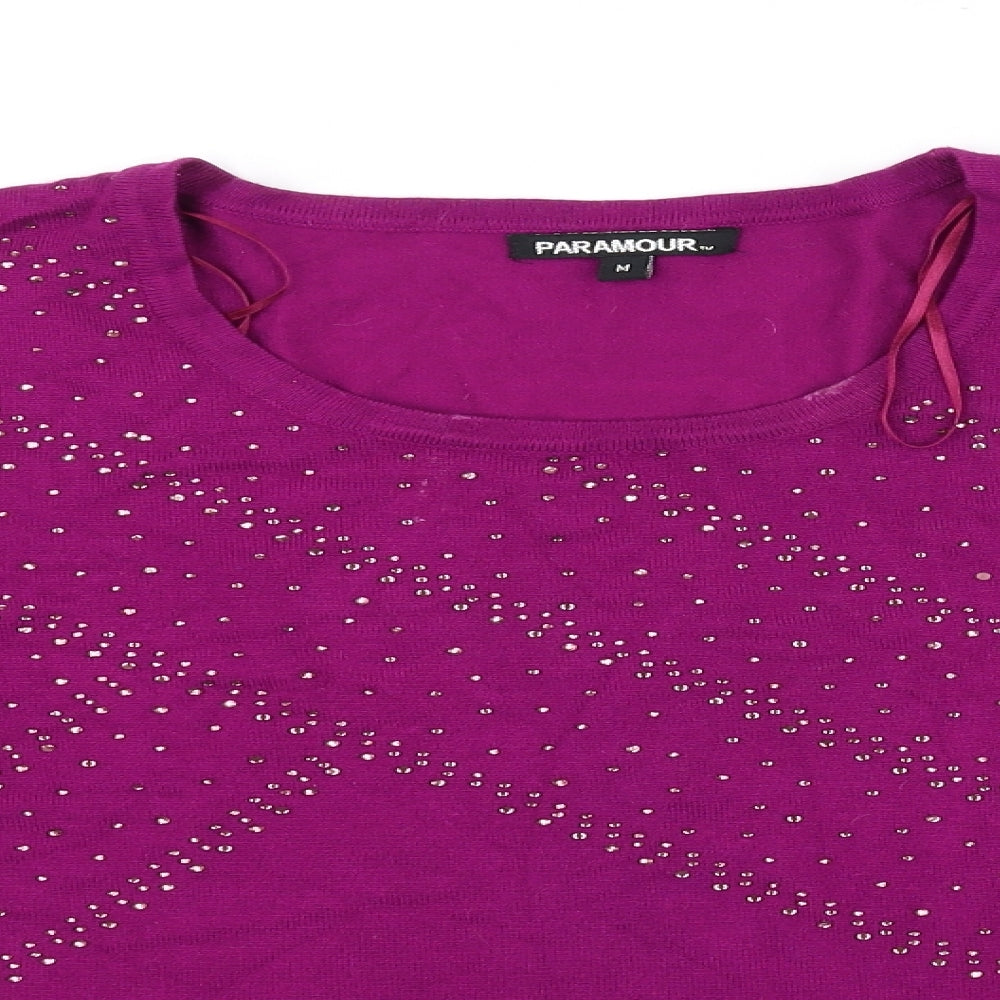 paramour Womens Purple   Pullover Jumper Size M