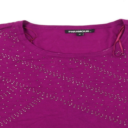 paramour Womens Purple   Pullover Jumper Size M