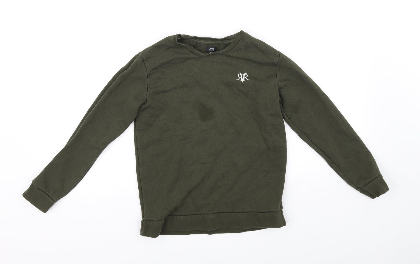 River island  Boys Green   Pullover Jumper Size 9-10 Years