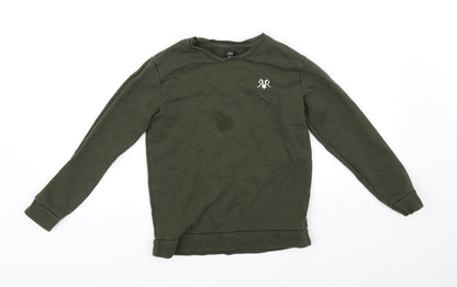 River island  Boys Green   Pullover Jumper Size 9-10 Years