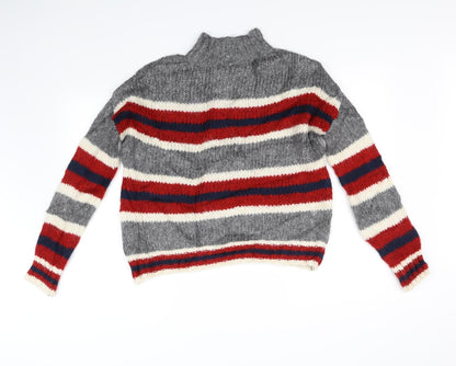 Primark Womens Red Striped  Pullover Jumper Size S