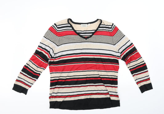 CANDA Womens Red   Pullover Jumper Size M