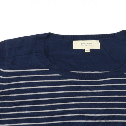 Papaya Womens Blue   Pullover Jumper Size 14