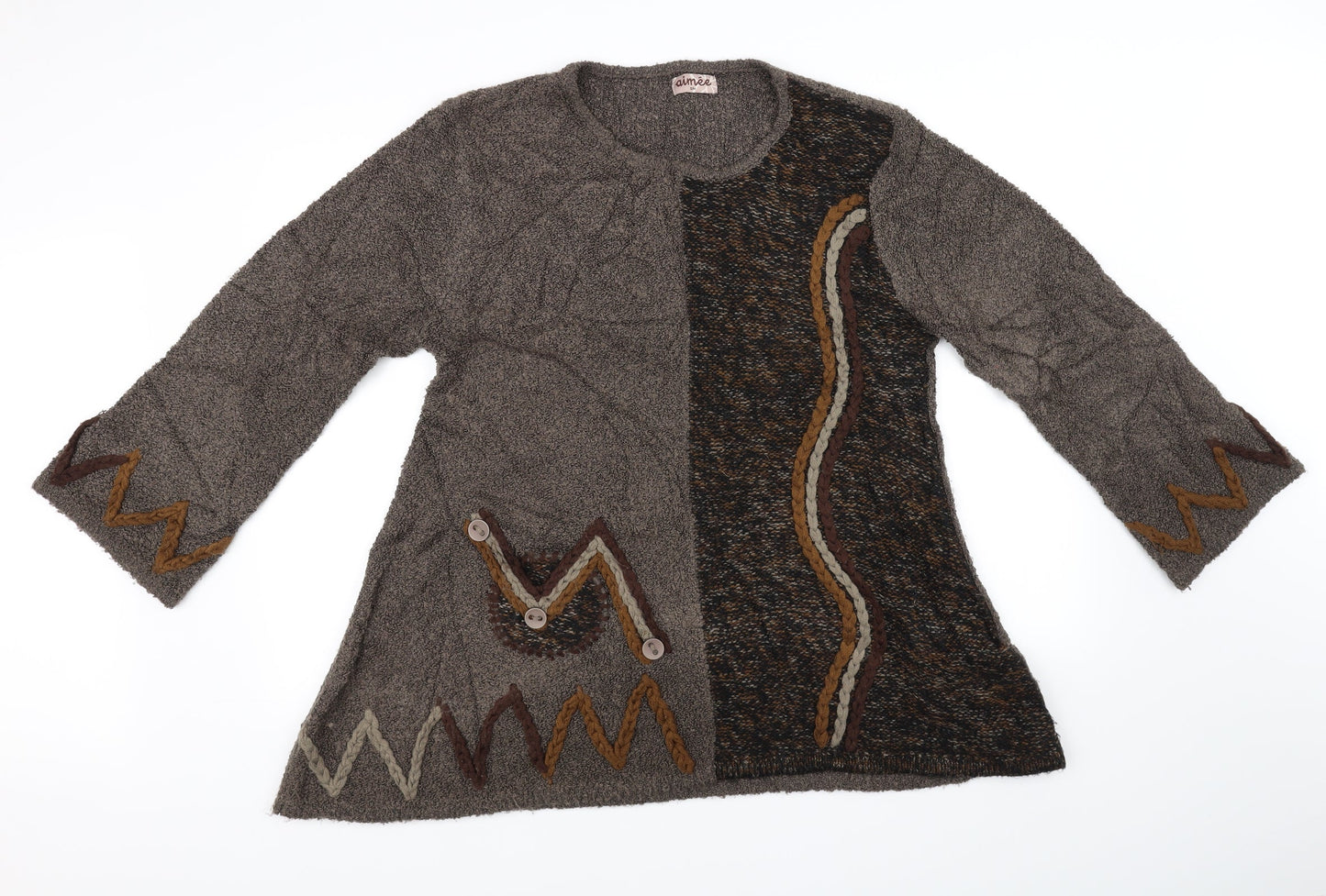 Aimee Womens Brown   A-Line  Size S