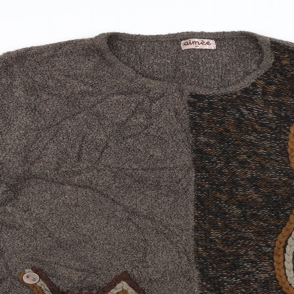 Aimee Womens Brown   A-Line  Size S