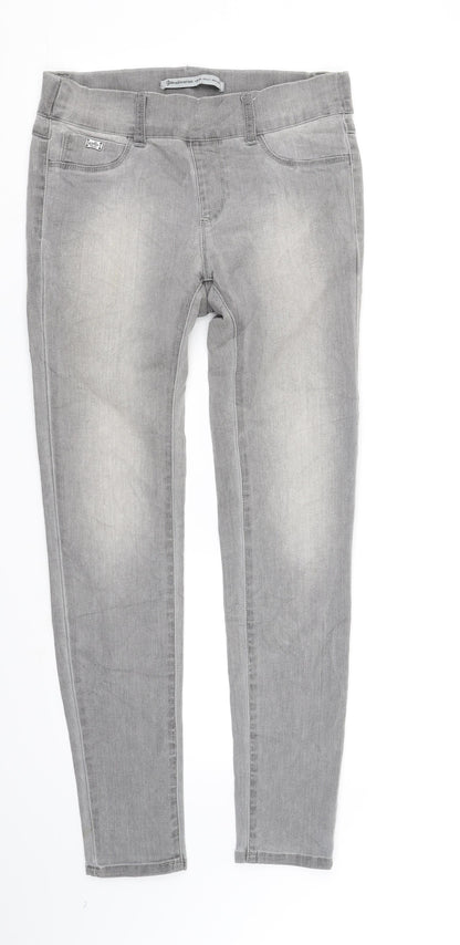 Womens UK Size 4 Stradavarius Regular Fit Straight Grey Jeans